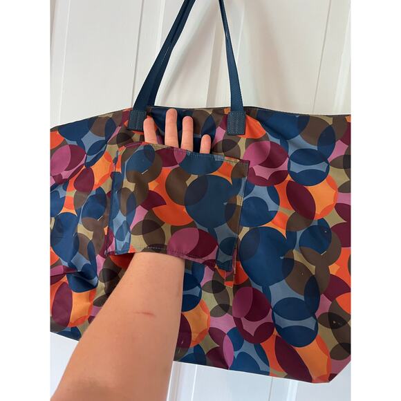 Tumi Nylon Tote Bag Carry On Luggage Packable Handles Zipper Sleeve multicolor - Picture 4 of 6